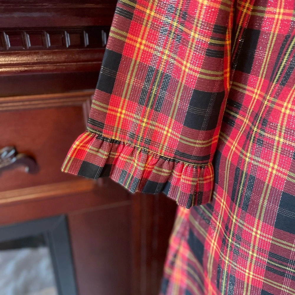 ~ Draper James Tarten Plaid Shift Dress ~ XS - Picture 3 of 6